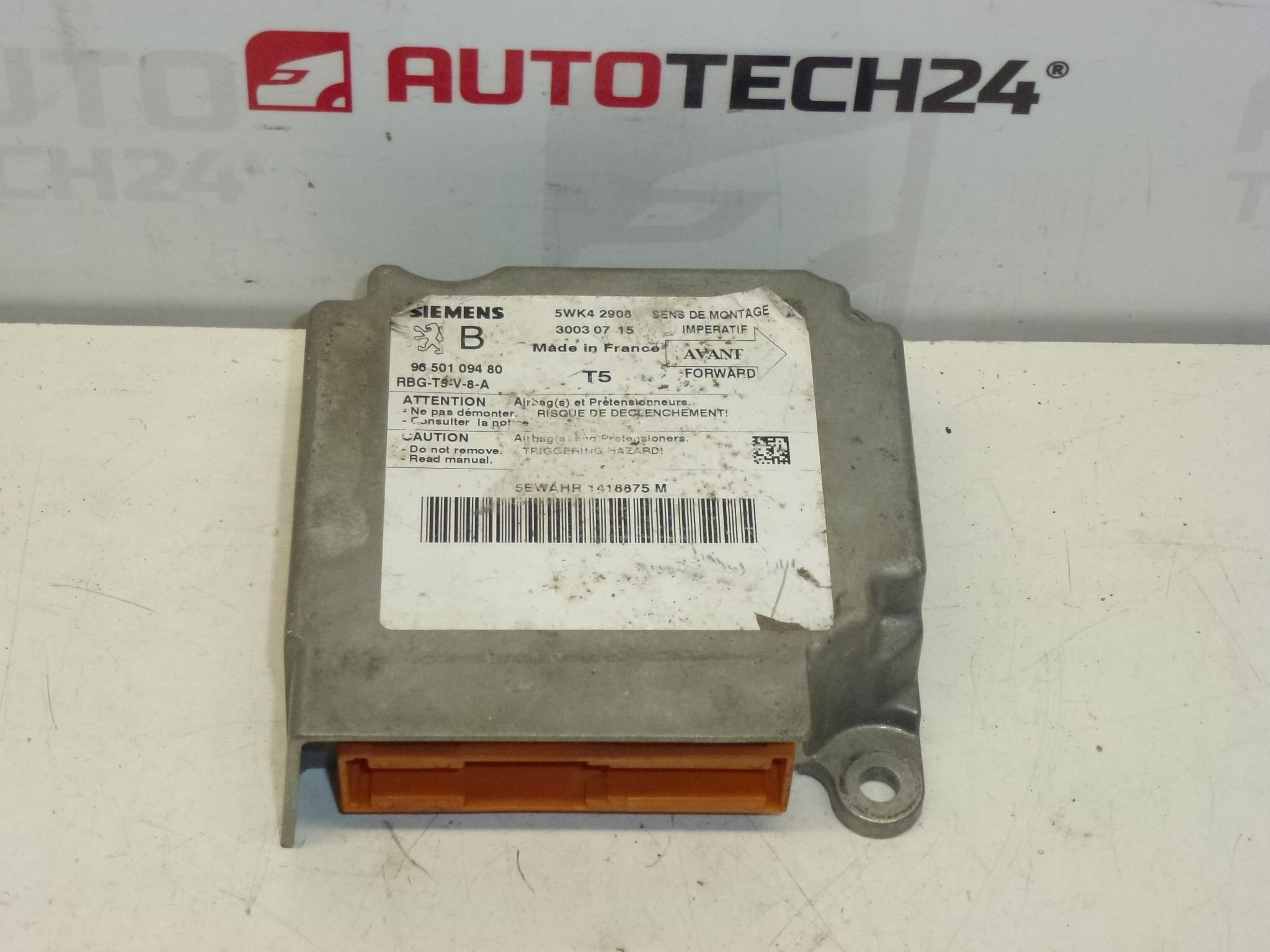 Airbagmodule Siemens Peugeot 307 9650109480 6545HE - Afbeelding 2