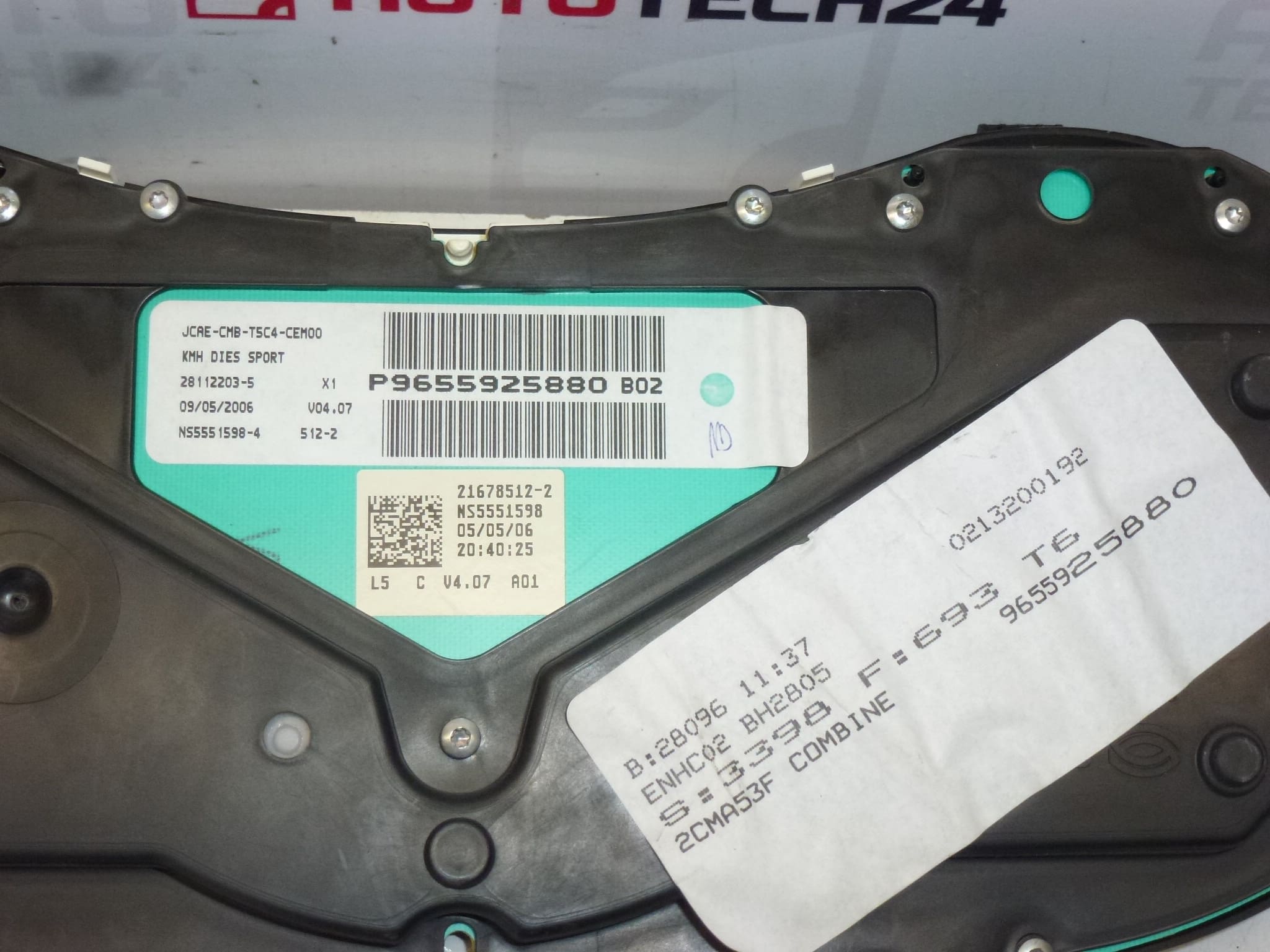 Tachometer Peugeot 307 II 239000 km 9655925880 - Afbeelding 2