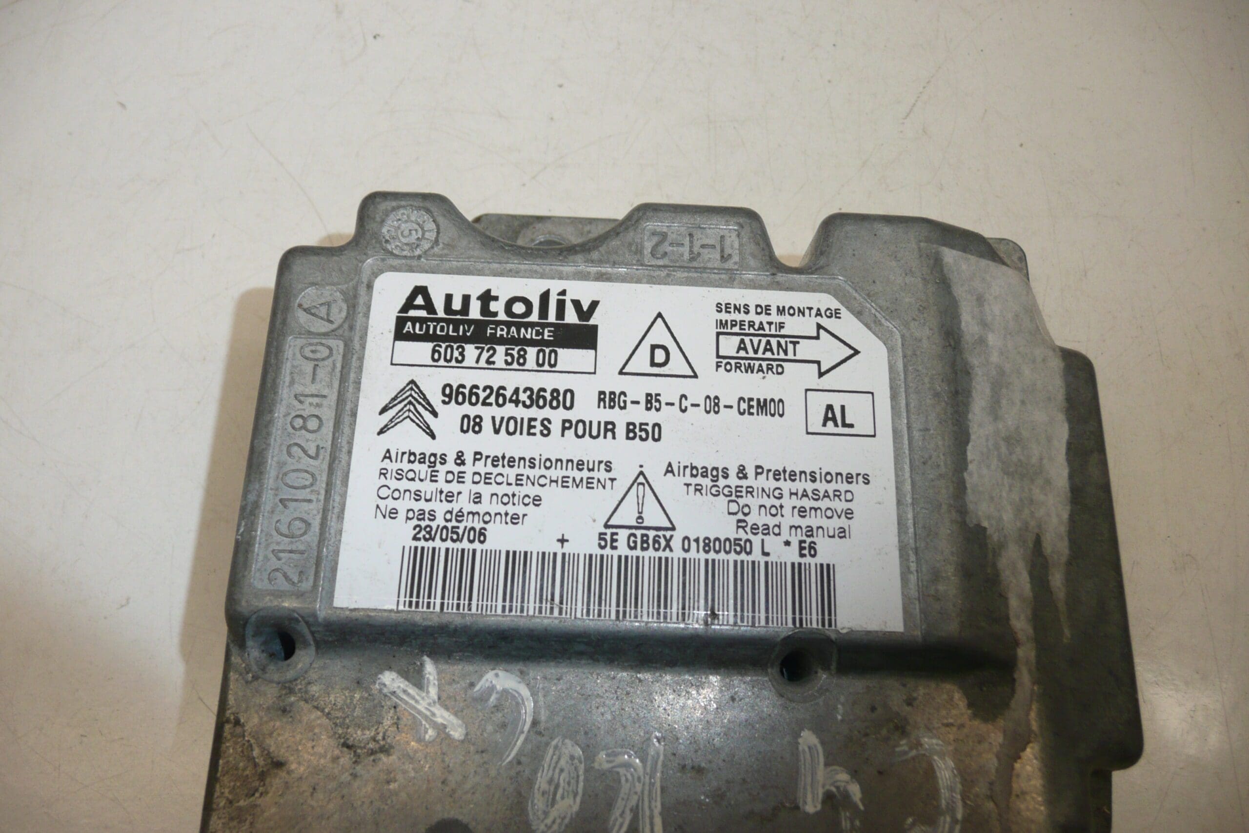 Airbag unit Citroën C4 9662643680