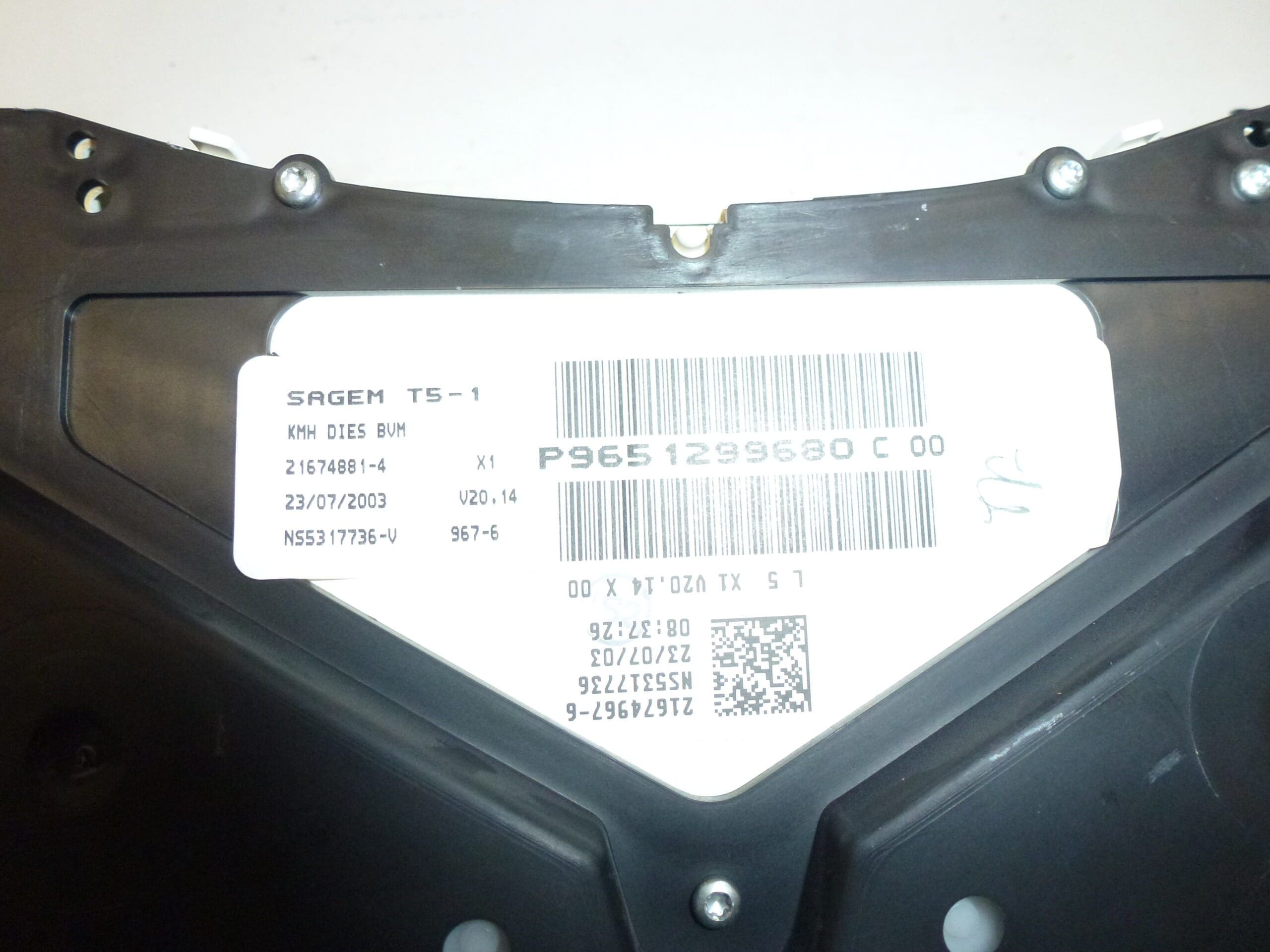 Snelheidsmeter Peugeot 307 168 duizend km 9651299680 6104ZS