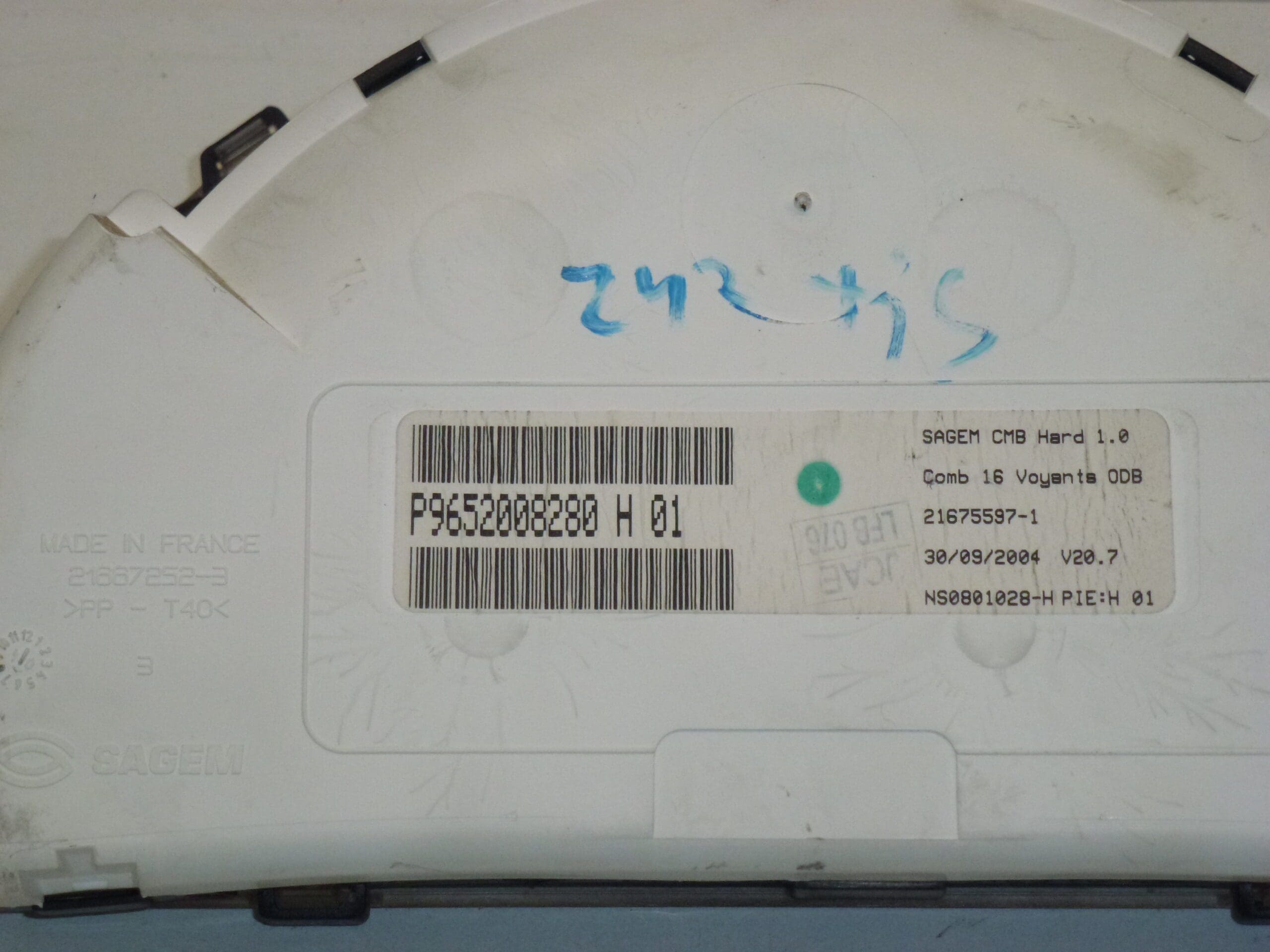 Snelheidsmeter Citroën C2 C3 242000 km 9652008280 6105EV