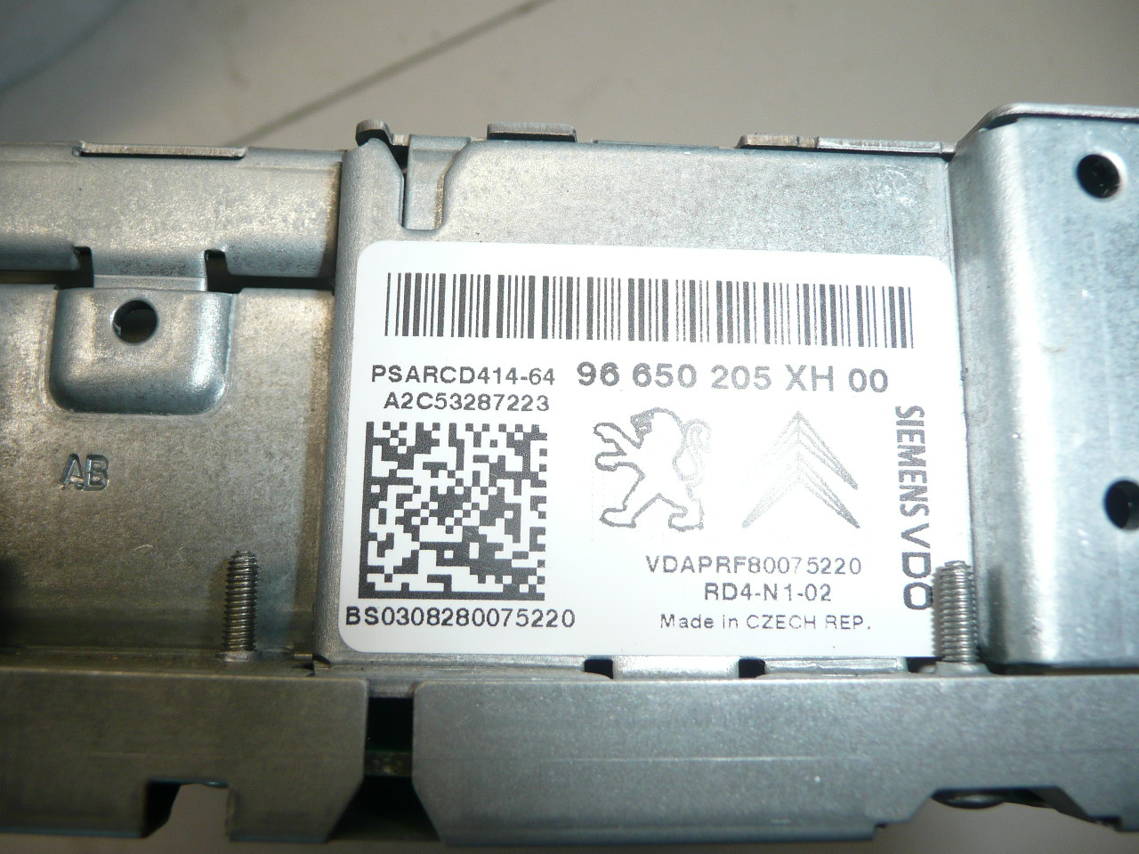 Autoradio radio CD RD4-N1-02 Citroën Peugeot 96650205XH