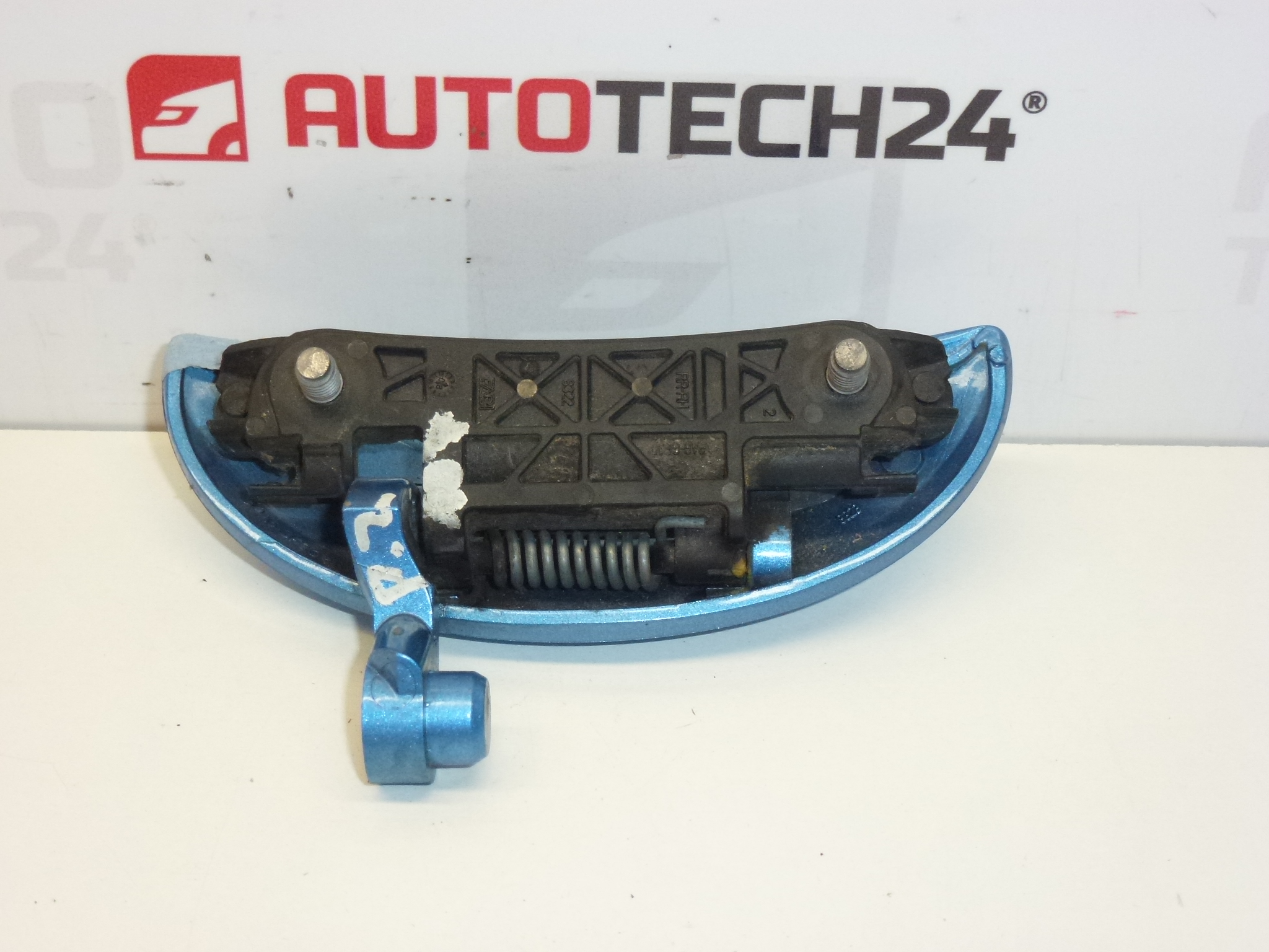 Deurkruk rechts achter Citroën C1 Peugeot 107 blauw metallic 9101AN