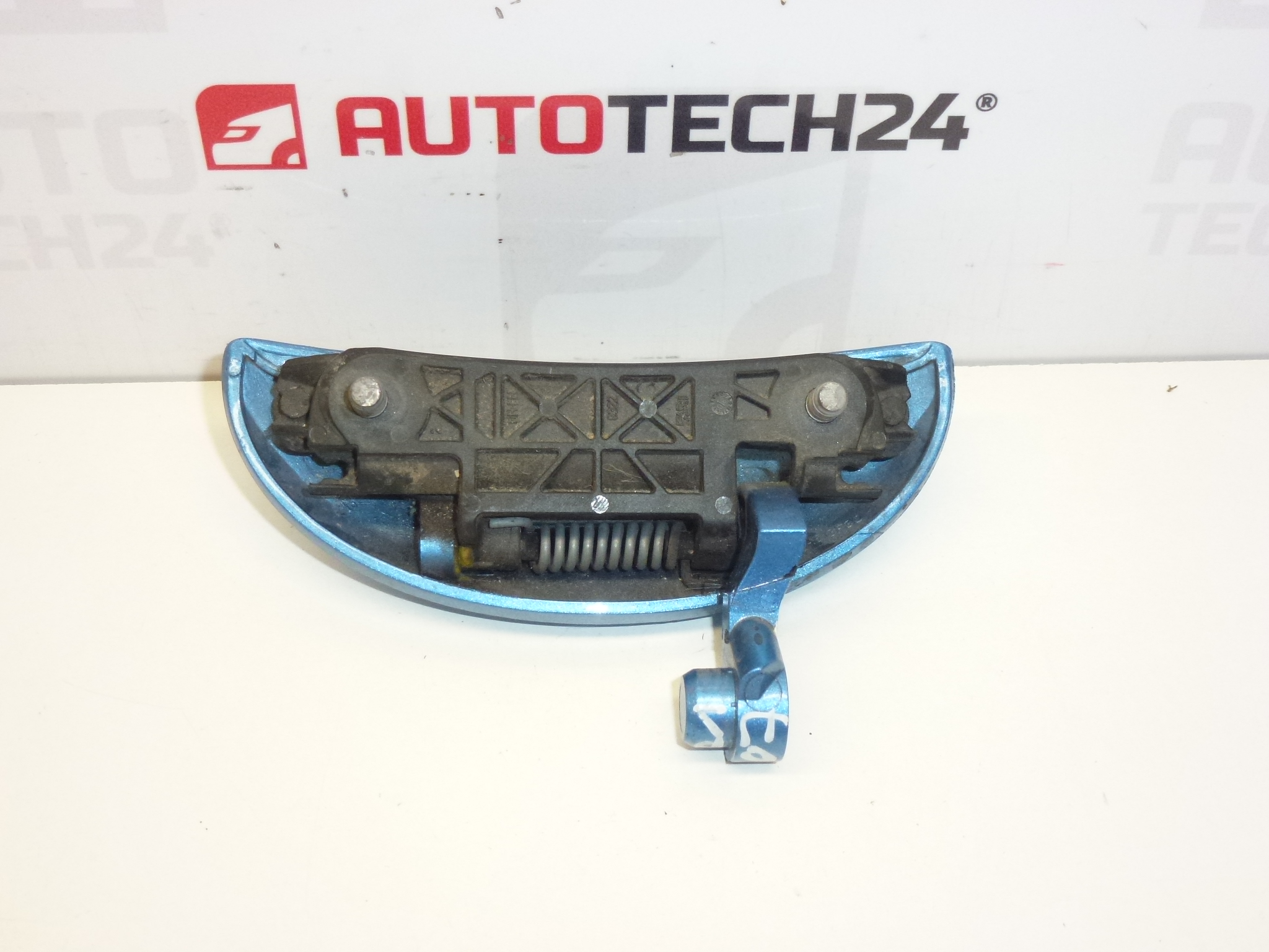 Portiergreep links achter Citroën C1 Peugeot 107 blauw metallic 9101AQ